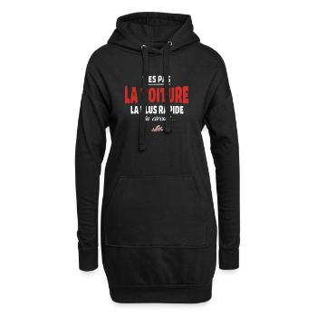 T’es pas la voiture la plus rapide du circuit - Sweat-shirt à capuche long Femme - noir - Devant