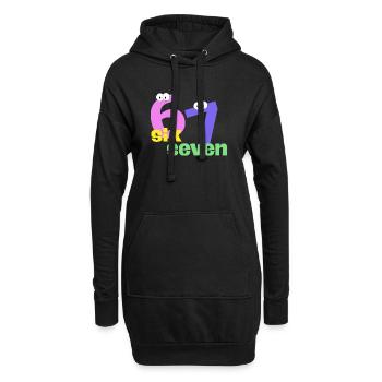 Six Seven Trend - Hoodie-Kleid - Schwarz - Vorne