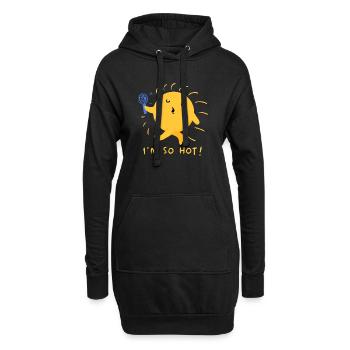 Süße Sonne Cartoon-Kostüm Sonnenschein Sommer-Teenie-Mädchen - Hoodie-Kleid - Schwarz - Vorne