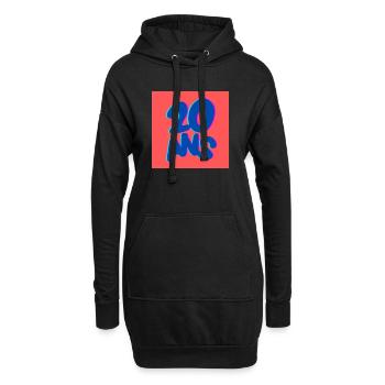 20. 20. JAHRESTAG. 20-JÄHRIGES JUBILÄUM. 20 JAHRE. - Hoodie-Kleid - Schwarz - Vorne