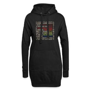 Il est ressuscité - Sweat-shirt à capuche long Femme - noir - Devant