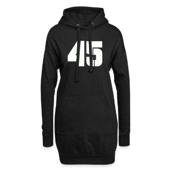 45 - Hoodie-Kleid - Schwarz - Vorne