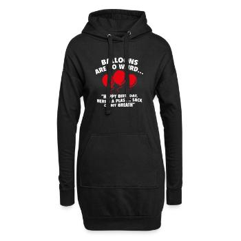 Motif drôle d’anniversaire avec une phrase sarcastique - Sweat-shirt à capuche long Femme - noir - Devant