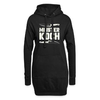 meister_koch- - Sweat-shirt à capuche long Femme - noir - Devant