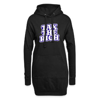 Tax The Rich - Hoodie-Kleid - Schwarz - Vorne