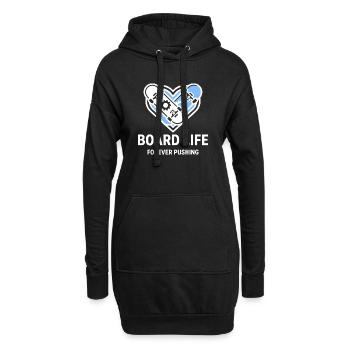 Vie de board, t-shirt de skateur stylé, sweat à capuche, sac - Sweat-shirt à capuche long Femme - noir - Devant