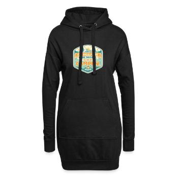 Ich Muss Campen Therapie Ade - Hoodie-Kleid - Schwarz - Vorne