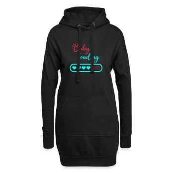Baby Loading Neon Hearts - Hoodie-Kleid - Schwarz - Vorne