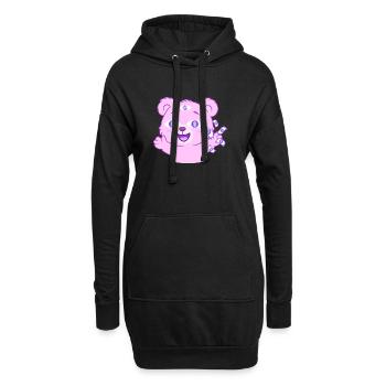 Toussou d’argent - Sweat-shirt à capuche long Femme - noir - Devant