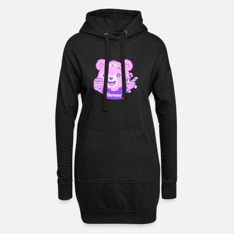 Harmoney Teddy - Hoodie-Kleid - Schwarz