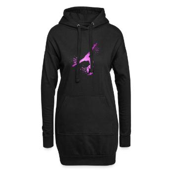 Gymnaste Fille Gymnastique Acrobatie - Sweat-shirt à capuche long Femme - noir - Devant