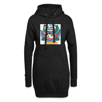Chinchillin Hamac Tropical Chill - Sweat-shirt à capuche long Femme - noir - Devant