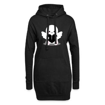 Broken_Angel_Plush_Dark_Cute - Sweat-shirt à capuche long Femme - noir - Devant