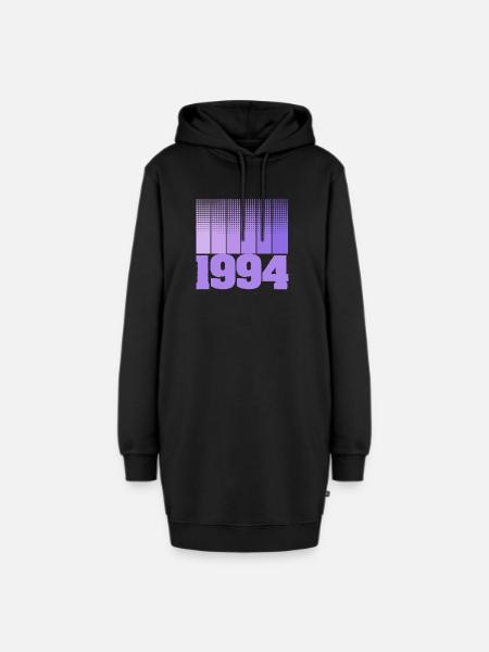 Jahrgang 1994 - Hoodie-Kleid - Schwarz