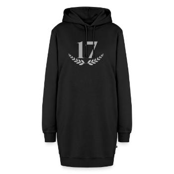 17 - Hoodie-Kleid - Schwarz - Vorne