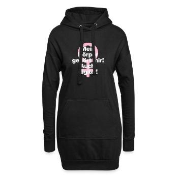 MEIN KÖRPER GEHÖRT MIR, AUCH DIGITAL! ♀ GIRLPOWER - Hoodie-Kleid - Schwarz - Vorne