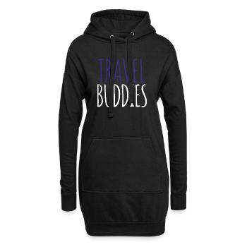 Reise Buddies  - Hoodie-Kleid - Schwarz - Vorne