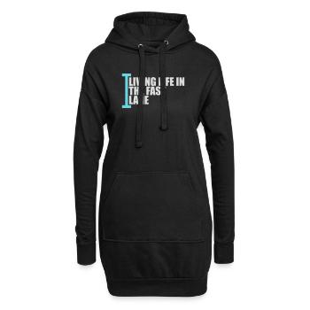 Life In The Fast Lane Float Funny Pool Saying - Hoodie Dress - black - Front