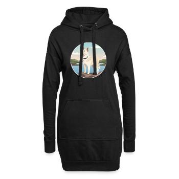 Gardien de l’estuaire : Can de Palleiro - Sweat-shirt à capuche long Femme - noir - Devant