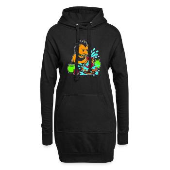 Pottery Pup Splash - Hoodie-Kleid - Schwarz - Vorne