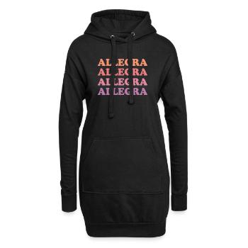 Allegra comme prénom - Sweat-shirt à capuche long Femme - noir - Devant
