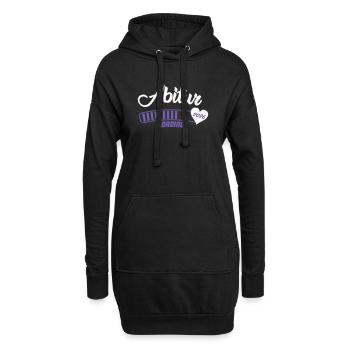 Abitur 2026 Loading Herz - Hoodie-Kleid - Schwarz - Vorne
