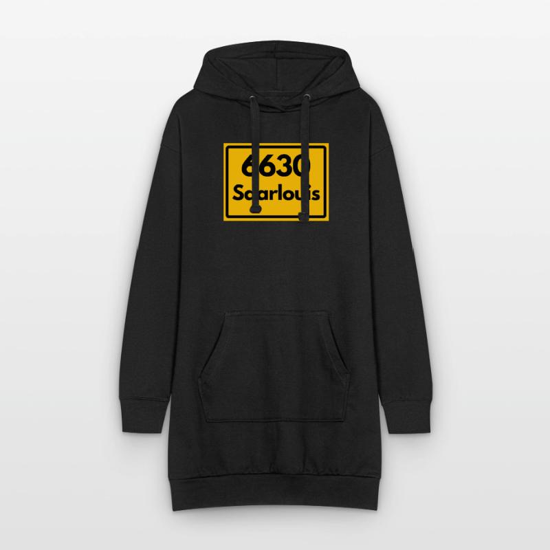 OLD POSTCODE POSTCODE RETRO 6630 SAARLOUIS HEIMAT Hoodie Dress