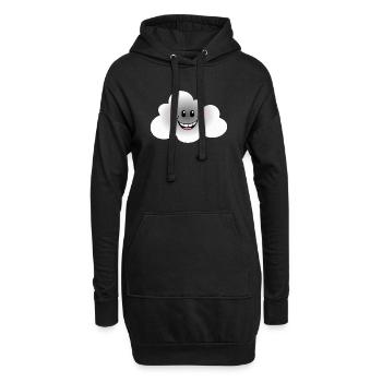 Happy Cloud - Sweat-shirt à capuche long Femme - noir - Devant