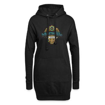 Marseille 1993 - Vintage Écusson - Sweat-shirt à capuche long Femme - noir - Devant