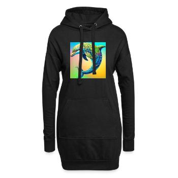 Delfin - Hoodie-Kleid - Schwarz - Vorne