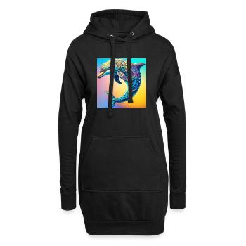 Delfin - Hoodie-Kleid - Schwarz - Vorne