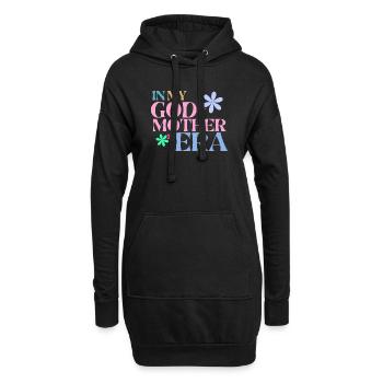 Dans mon t-shirt de l’ère de la marraine - Marraine du cadeau - Sweat-shirt à capuche long Femme - noir - Devant