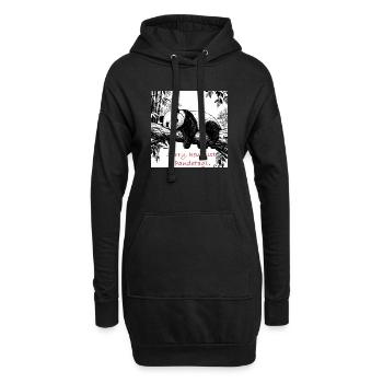 Sorry, heute Pandatag - Hoodie-Kleid - Schwarz - Vorne