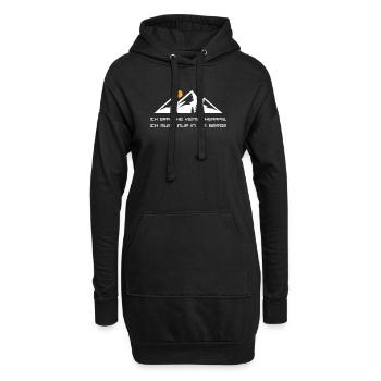 Keine Therapie ich muss in die Berge Wandern Desig - Hoodie-Kleid - Schwarz - Vorne