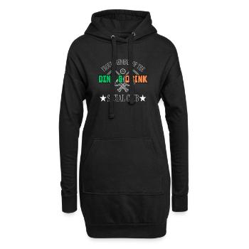 Cadeau de pickleball amusant : Club social Dink and Drink - Sweat-shirt à capuche long Femme - noir - Devant