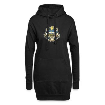 Strom ist mein Element - Hoodie-Kleid - Schwarz - Vorne