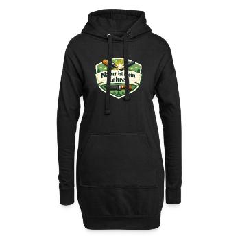 Natur ist mein Lehrer – Waldbadge - Hoodie-Kleid - Schwarz - Vorne