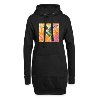colibri - Sweat-shirt à capuche long Femme - noir - Devant