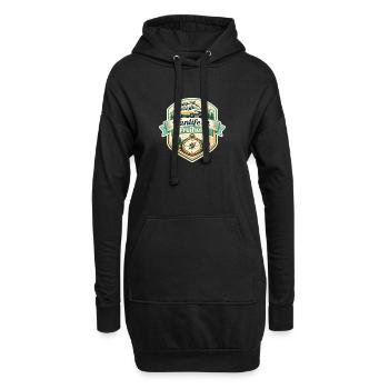 Vanlife ist Freiheit - Hoodie-Kleid - Schwarz - Vorne