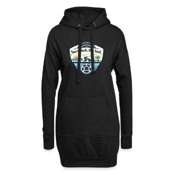 Zwei Räder, Eine Seele - Hoodie-Kleid - Schwarz - Vorne