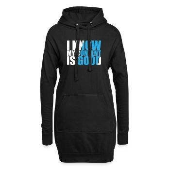 Content Creator Vlogger Online Streamer Influencer - Hoodie-Kleid - Schwarz - Vorne