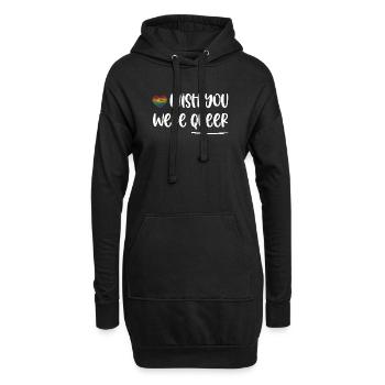 Mois de la Fierté LGBT - J’aimerais que tu sois queer - Sweat-shirt à capuche long Femme - noir - Devant
