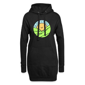 Sois gentil, c’est une déclaration de gentillesse gratuite qui dit - Sweat-shirt à capuche long Femme - noir - Devant
