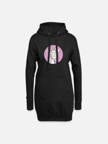 Chèvre - Sweat-shirt à capuche long Femme - noir