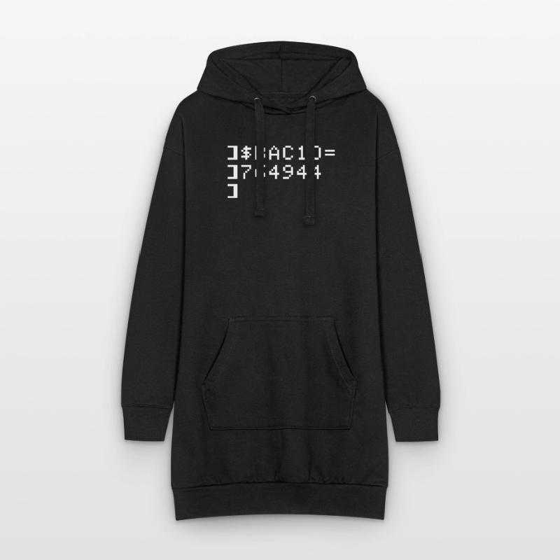 Bacio BAC10 8-bits Esadecimal Code Nerd Pixel Art Sweat-shirt à capuche long Femme