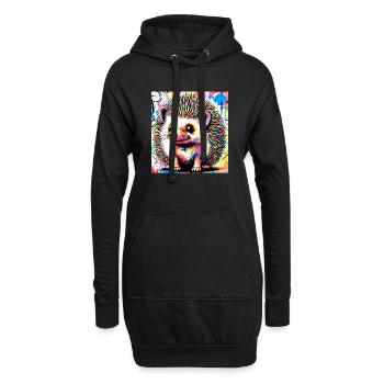 Igel - Hoodie-Kleid - Schwarz - Vorne