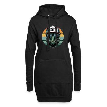 Je ne suis pas un OVNI drôle de Reptilien - Sweat-shirt à capuche long Femme - noir - Devant