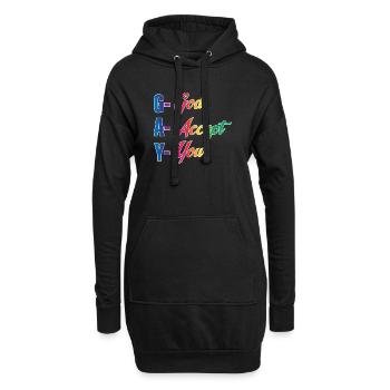 GAY God Accept You LGBTQ Christian Pride Art Tee  - Hoodie-Kleid - Schwarz - Vorne