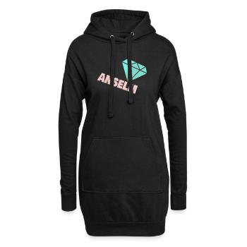 Diamant Anselm - Hoodie-Kleid - Schwarz - Vorne