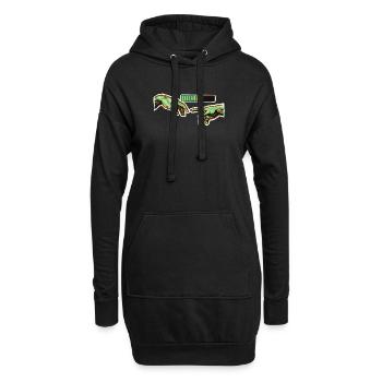 Human Connection Loading - Hoodie-Kleid - Schwarz - Vorne